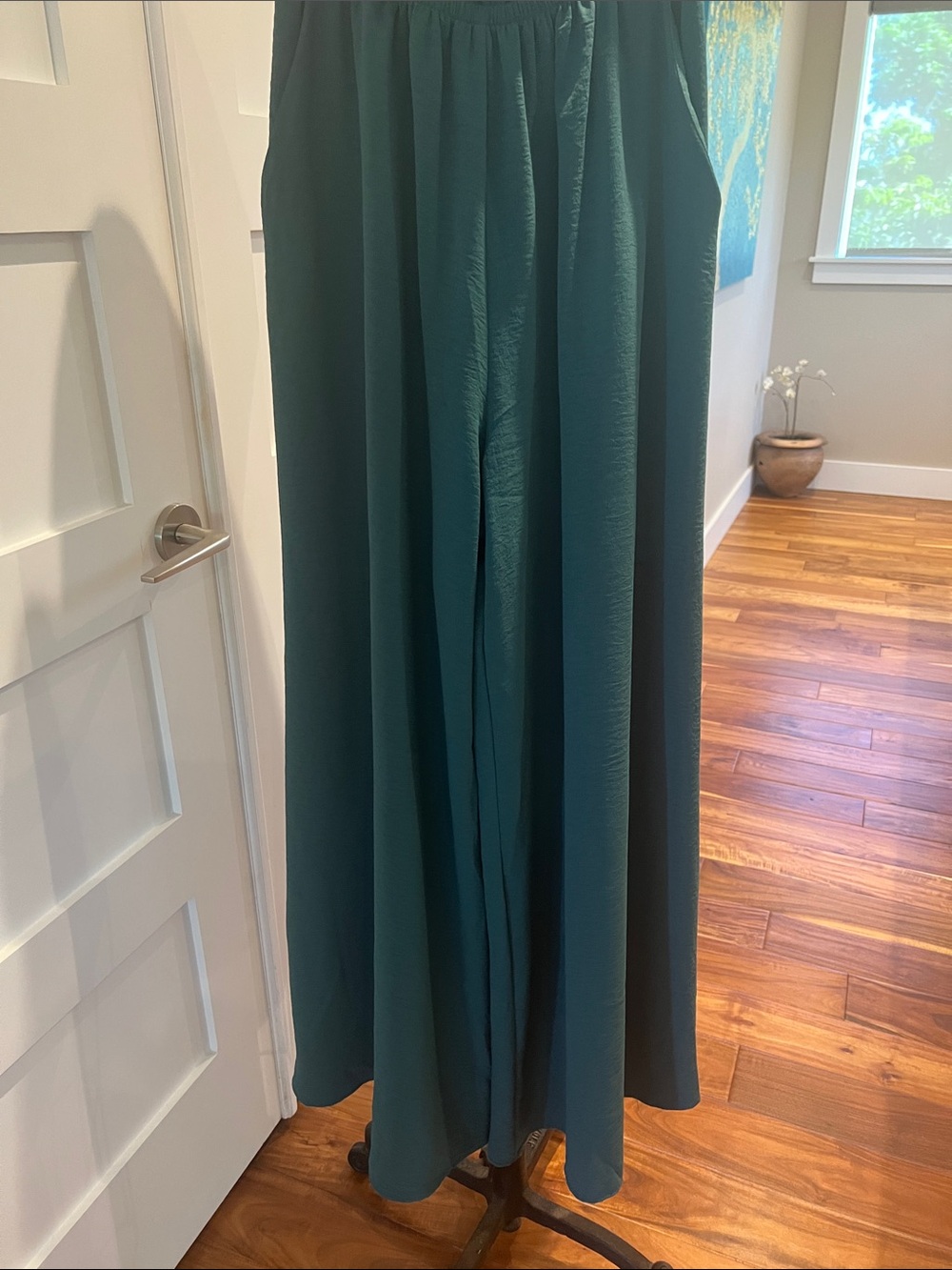 Mahina Boutique Teal Wide-Leg One-Piece Jumpsuit